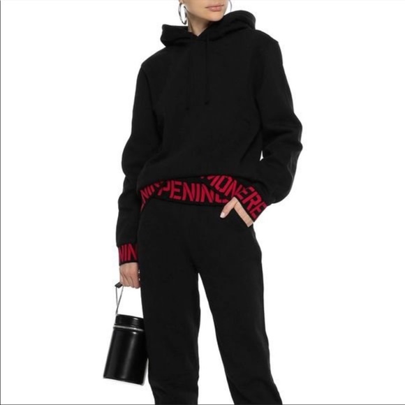 Opening Ceremony Monogramed Trim Black Hoodie - Picture 9 of 16